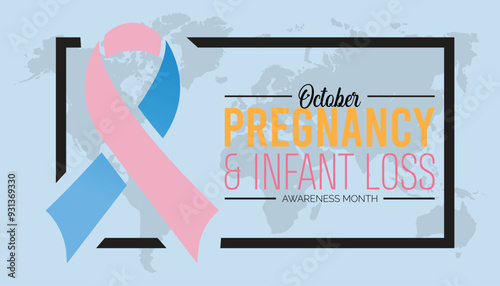 Pregnancy And Infant Loss Awareness Month is observed every year on October. Medical Healthcare Awareness concept. background, placard, banner template Vector illustration design.