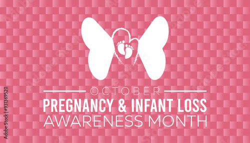 Pregnancy And Infant Loss Awareness Month is observed every year on October. Medical Healthcare Awareness concept. background, placard, banner template Vector illustration design.