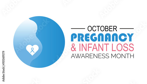 Pregnancy And Infant Loss Awareness Month is observed every year on October. Medical Healthcare Awareness concept. background, placard, banner template Vector illustration design.