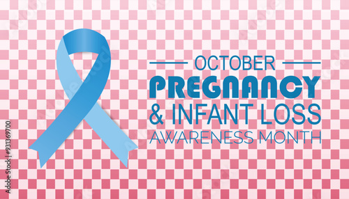 Pregnancy And Infant Loss Awareness Month is observed every year on October. Medical Healthcare Awareness concept. background, placard, banner template Vector illustration design.