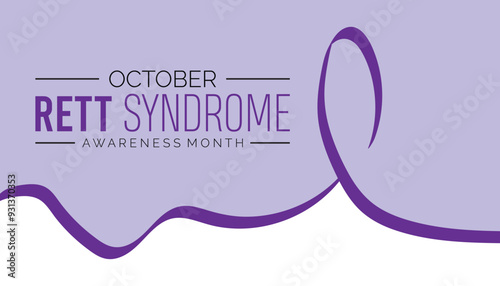 Rett Syndrome Awareness Month is observed every year on October. Medical Healthcare Awareness concept. background, placard, banner template Vector illustration design.