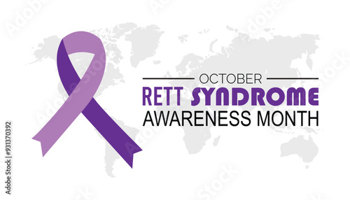 Rett Syndrome Awareness Month is observed every year on October. Medical Healthcare Awareness concept. background, placard, banner template Vector illustration design.