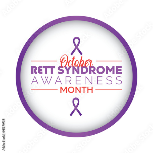 Rett Syndrome Awareness Month is observed every year on October. Medical Healthcare Awareness concept. background, placard, banner template Vector illustration design.