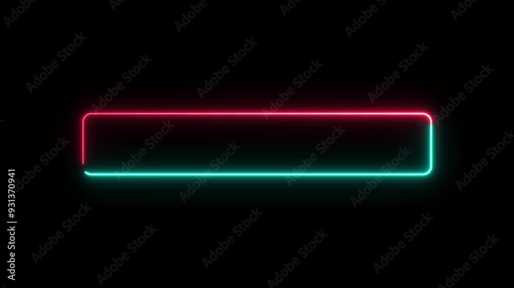 Rectangle texture frame with two tone neon pink and blue color motion graphic on isolated black background. Abstract bright neon lines rectangle frame beautiful motion background video. Rectangle texture frame with two tone neon pink and blue color motion graphic on isolated black background. Abstract bright neon lines rectangle frame beautiful motion background video.