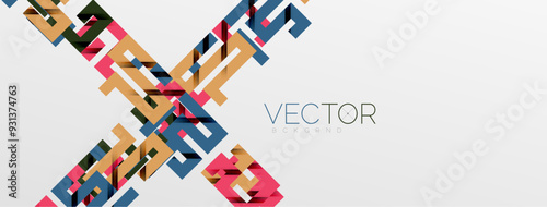 Color bend lines with shadow texture effect. Vector Illustration For Wallpaper, Banner, Background, Card, Book Illustration, landing page