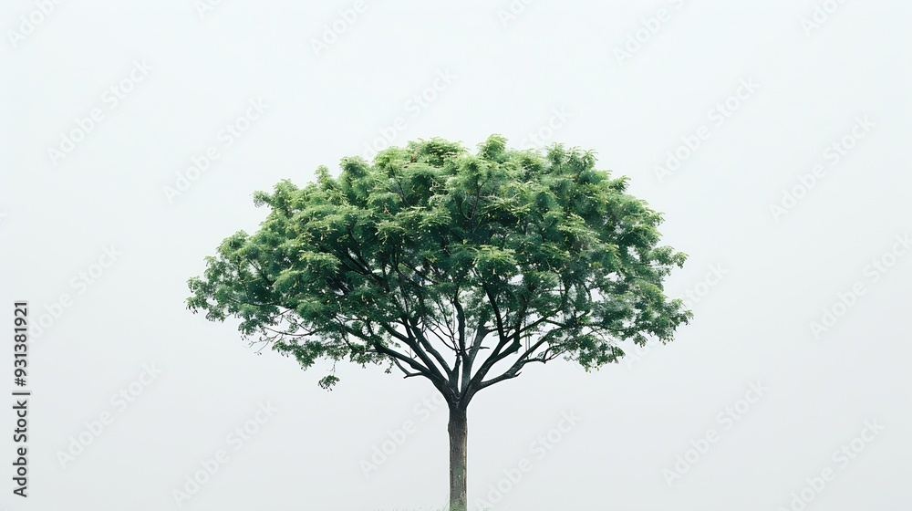 Isolated green tree on white background Trees isolated on white ...