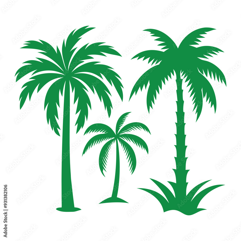 Obraz premium palm trees on white background