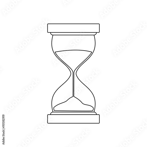 Hour glass, hourglass sands of time icon. Time management. Sand glass set timer or clock. Symbol of time, waiting or loading. Isolated vector illustration for web design, mobile apps, UI, UX, and GUI 