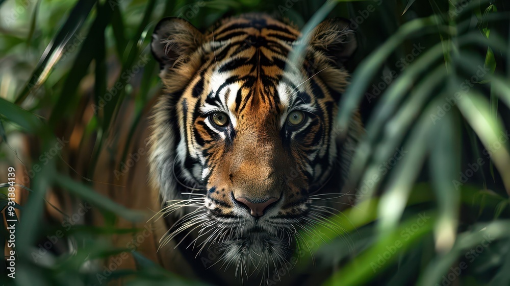 Endangered tiger in shrinking natural habitat, Endangered tiger in shrinking natural habitat,