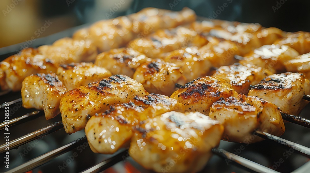 close up photo of chicken meat grill close up photo of chicken meat grill
