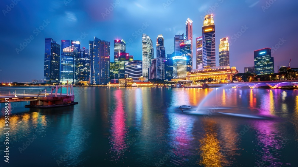 Fototapeta premium Singapore's strict laws ensure cleanliness, safety, and orderliness, contributing to its reputation as one of the world's safest cities.