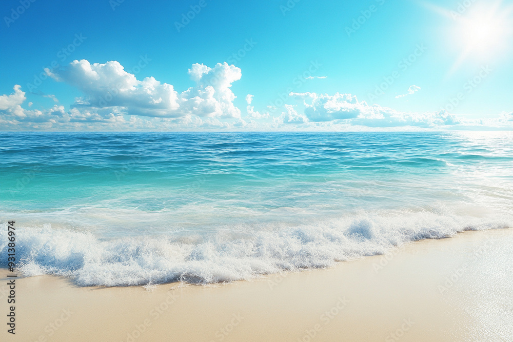 Obraz premium Holiday beach with white sand and clear water
