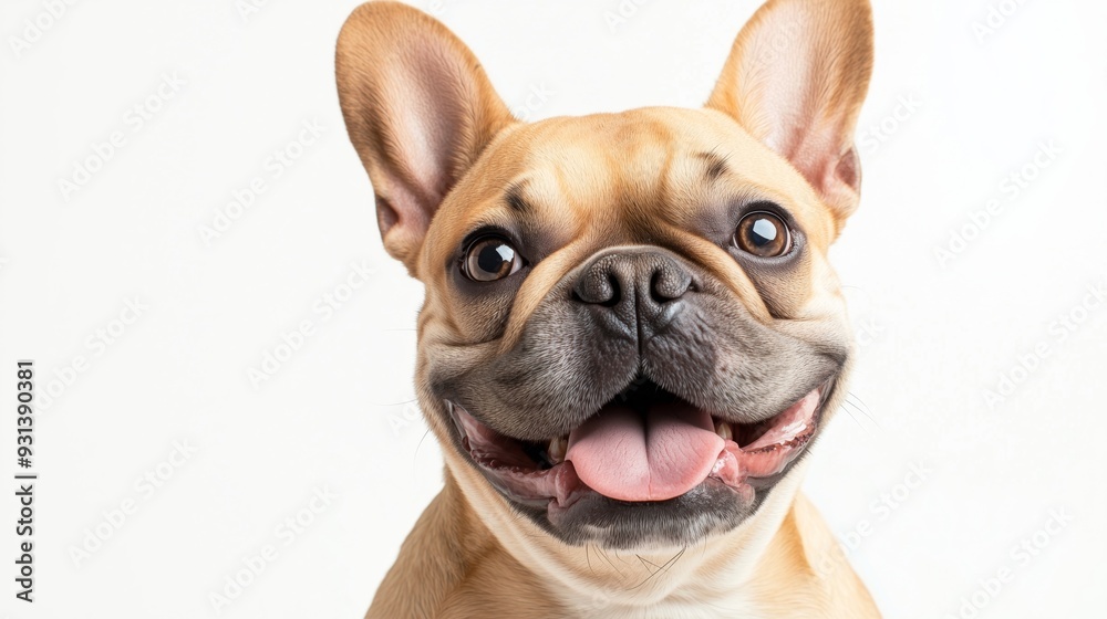A Joyful French Bulldog Smiling for the Camera A Joyful French Bulldog Smiling for the Camera
