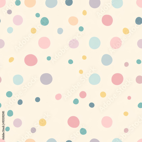 seamless repeating pattern pastel polka dots 