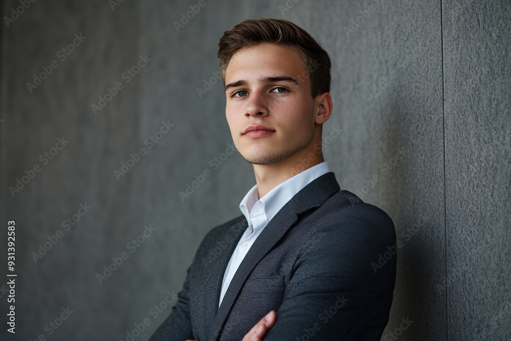 Young man winner start up entrepreneur portrait business licorne Young man winner start up entrepreneur portrait business licorne