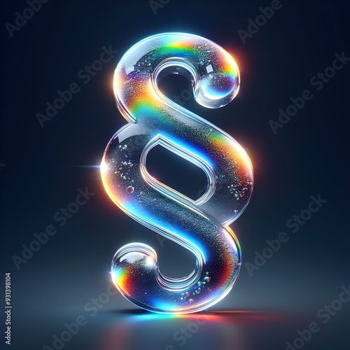 Paragraph symbol on black background 