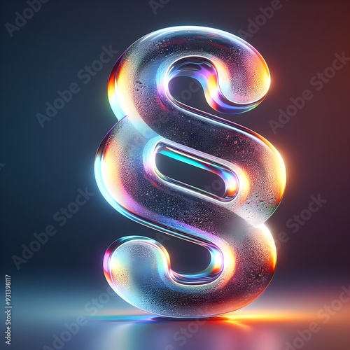 Paragraph symbol on black background 