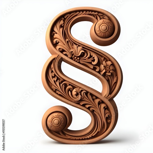 Wood art paragraph legal sign