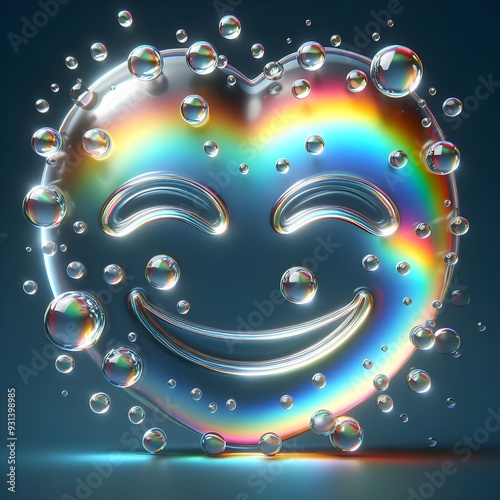 smiley with hearts emoji