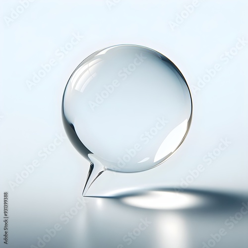 Sleek glass thought bubble