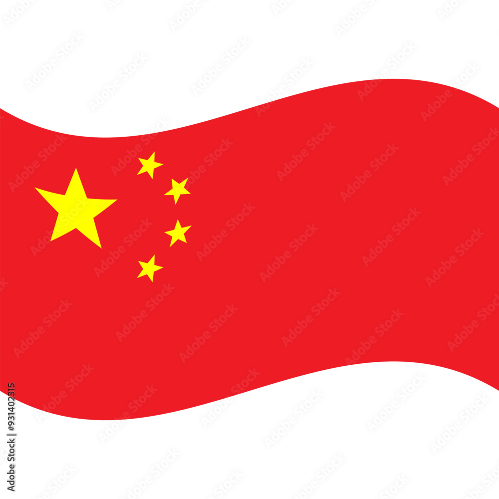 Made in China, Chinese Quality, China Flag , Chinese Product Emblem. Vector Flat Icon Label
