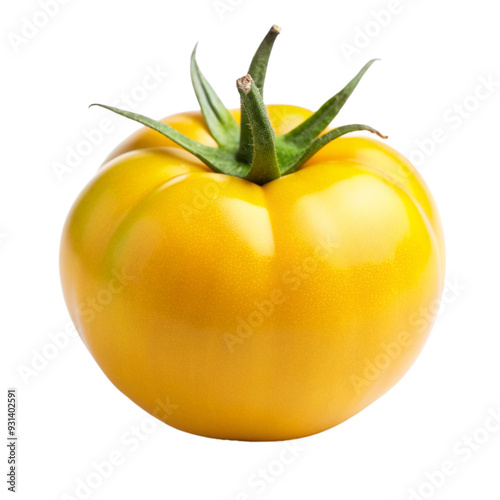 yellow tomato isolated on transparent background