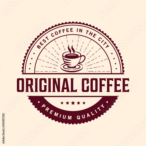 Coffee shop retro logo premium badges collection. photo