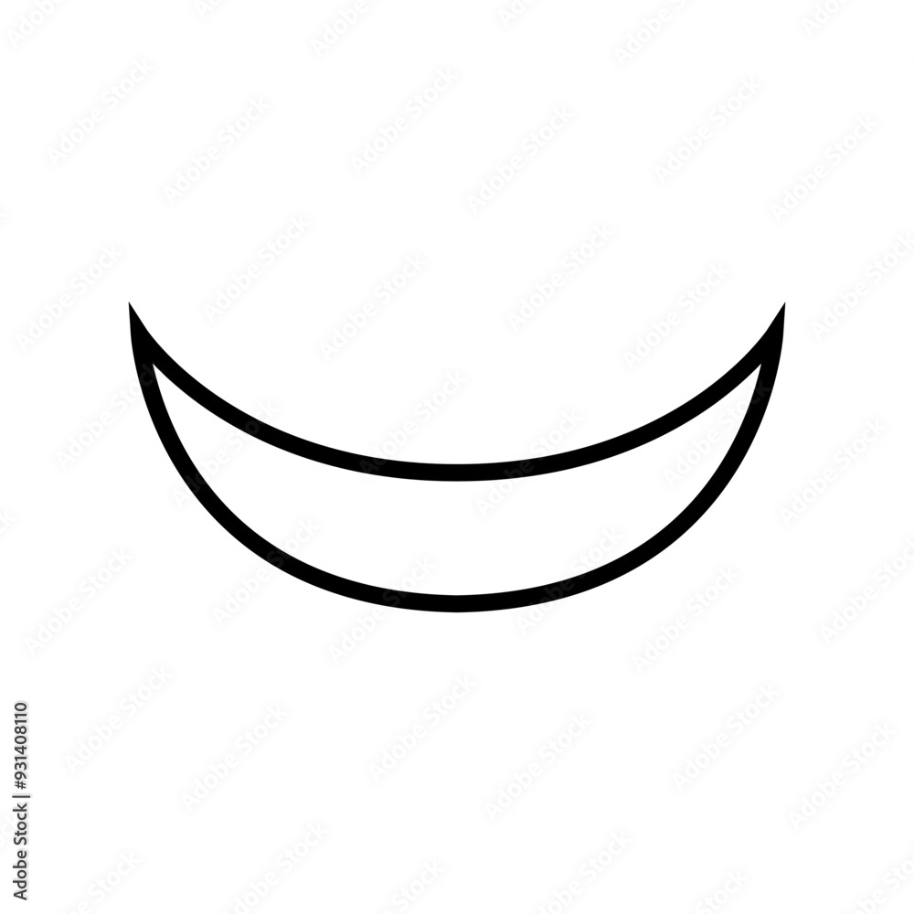 Smile icon vector. Evil smile illustration sign. Smile for pumpkin symbol or logo.