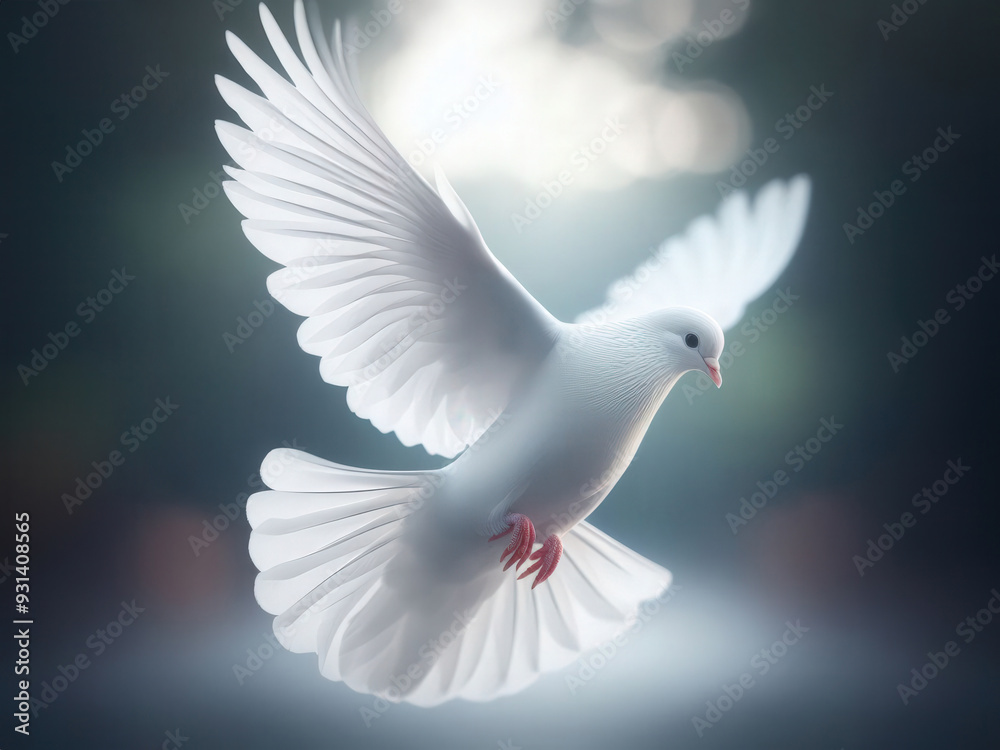 A white tumbler pigeon in mid-flight, graceful posture, wings elegantly spread. A white tumbler pigeon in mid-flight, graceful posture, wings elegantly spread.