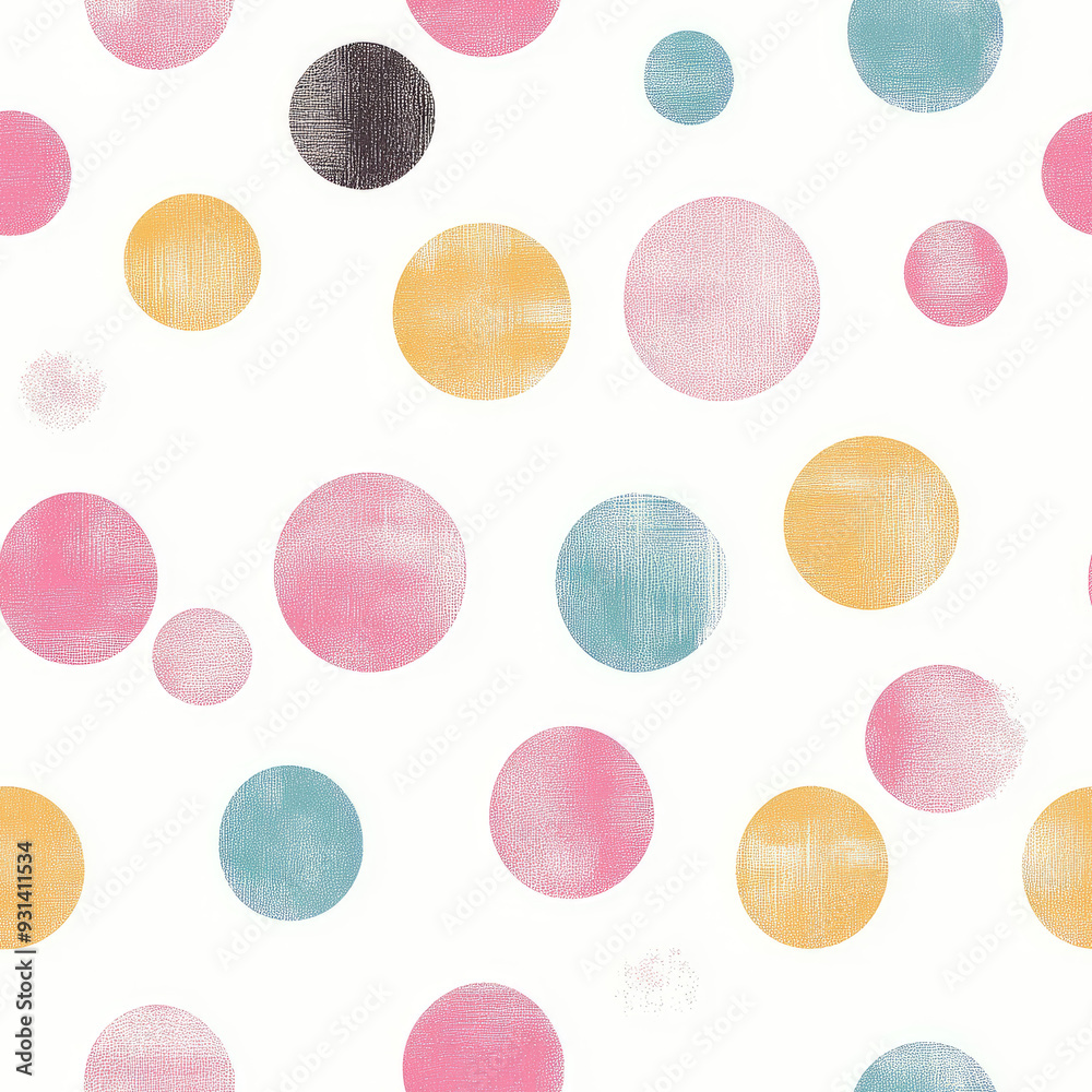 Fototapeta premium seamless repeating pattern pastel polka dots 