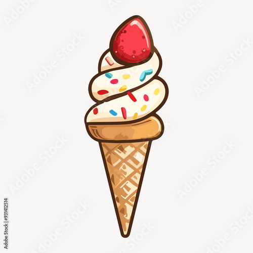 ice cream illustration vector