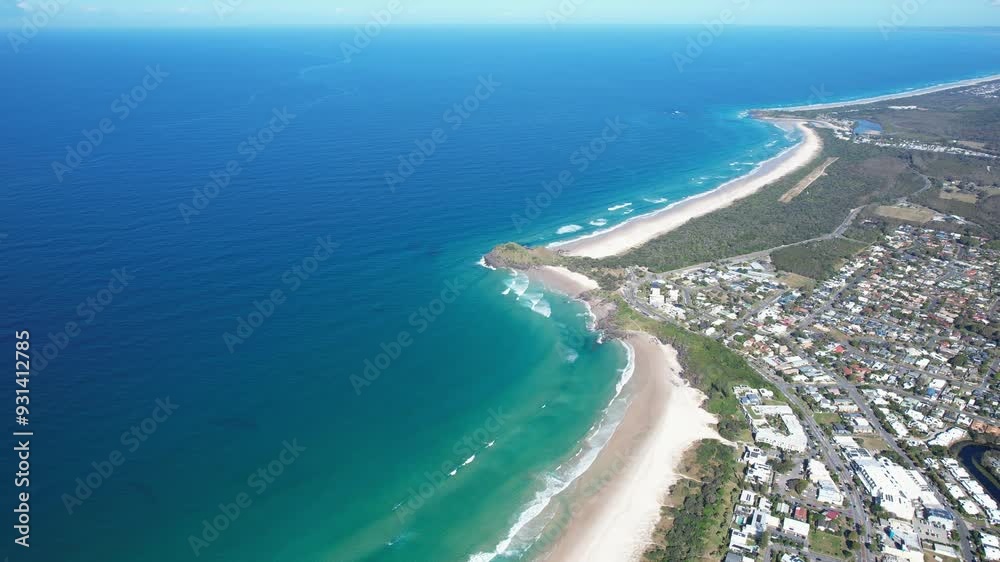 Cabarita Beach Whale Lookout Between Bogangar Beach And Maggies Beach In New South Wales, Australia. Aerial Shot