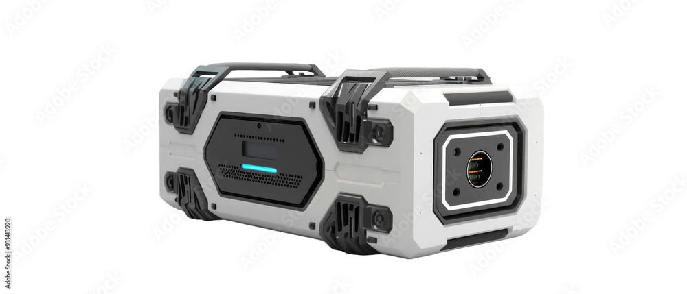 Portable power station or power box isolated on white Portable power station or power box isolated on white