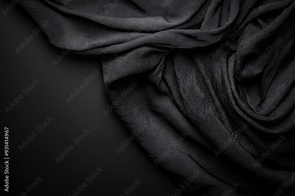 Fototapeta premium black fabric background
