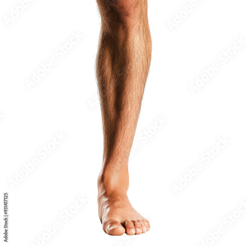 A close-up image of a male leg photo