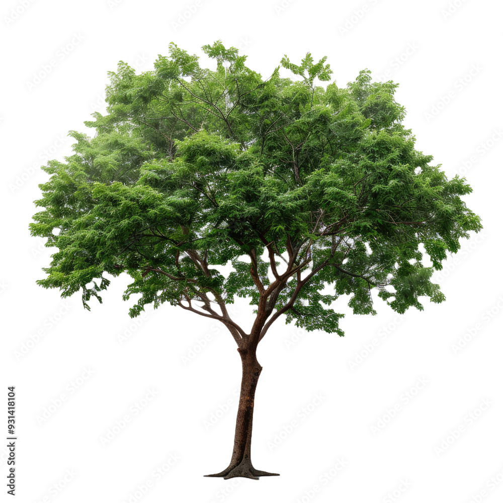Tree on white background real tree green leaf on white background Tree on white background real tree green leaf on white background
