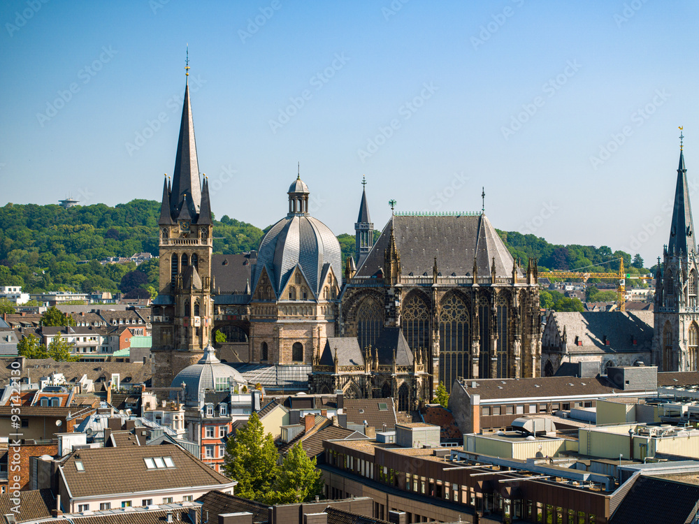 Fototapeta premium City of Aachen from above