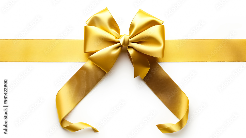 gold bow and ribbon isolated on white background gold bow and ribbon isolated on white background