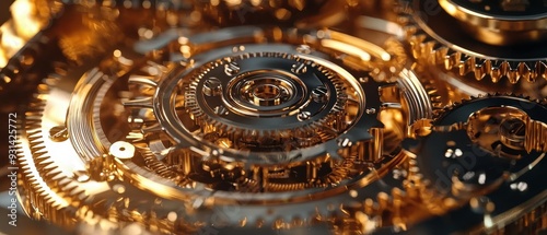 Wallpaper Mural Intricate gears and clockwork mechanism  Torontodigital.ca