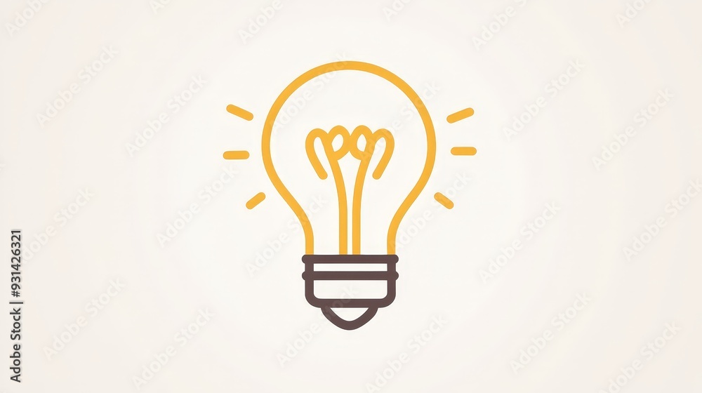 A minimalistic vector icon of a light bulb, symbolizing ideas and creativity. The design is clean and simple, with a monochromatic color scheme and a subtle glow effect. A minimalistic vector icon of a light bulb, symbolizing ideas and creativity. The design is clean and simple, with a monochromatic color scheme and a subtle glow effect.