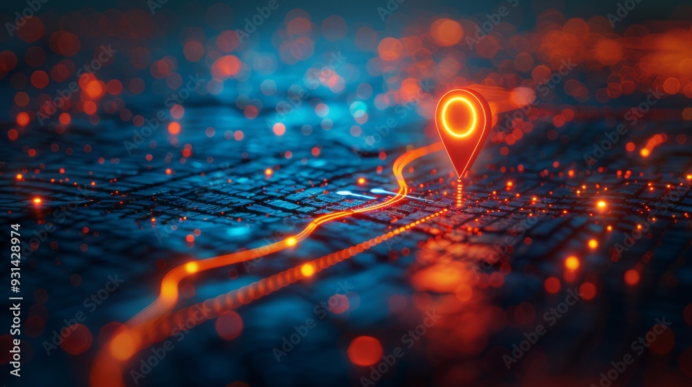 Location pin icon, geolocation map mark, digital futuristic background Location pin icon, geolocation map mark, digital futuristic background