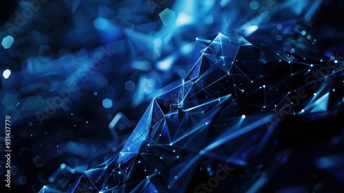 Abstract Blue Geometric Network