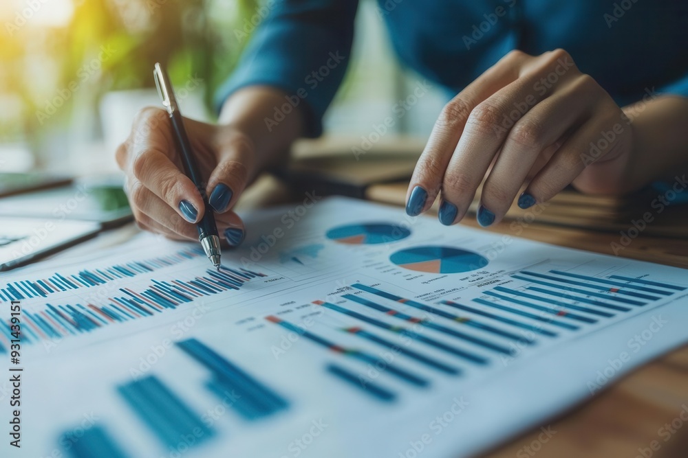 Hands adjusting a diversified portfolio based on trend analysis, financial strategy, market foresight Hands adjusting a diversified portfolio based on trend analysis, financial strategy, market foresight