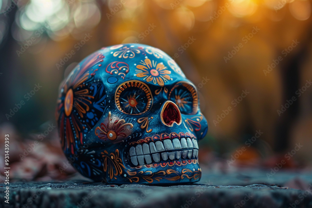 Beautiful greeting card with bright holiday composition for happy to joy celebrate dia de muertos Beautiful greeting card with bright holiday composition for happy to joy celebrate dia de muertos