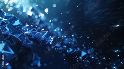 Abstract Blue Geometric Shapes Background