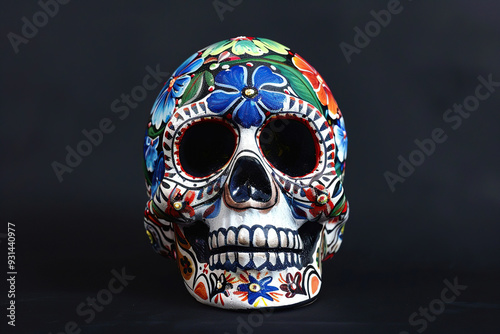 Beautiful greeting card with bright holiday composition for happy to joy celebrate dia de muertos