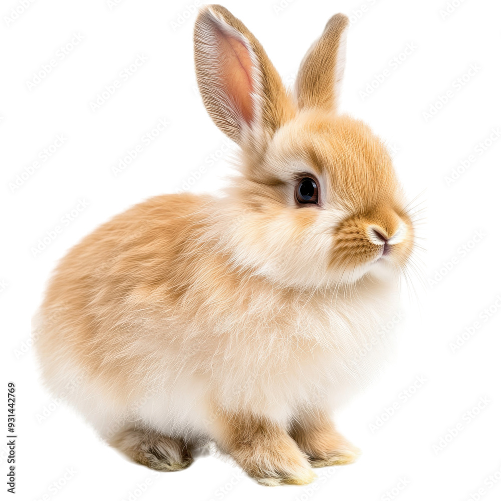 Curious Rabbit Sitting, Isolated on Transparent Background, Perfect for Animal and Easter Themes Curious Rabbit Sitting, Isolated on Transparent Background, Perfect for Animal and Easter Themes