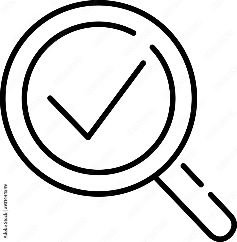 Magnifying glass icon. Linear style.