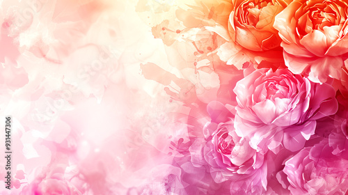 A pink background with a bunch of pink flowers. The flowers are arranged in a way that they look like they are blooming. The background is light pink, which gives the image a soft and romantic feel