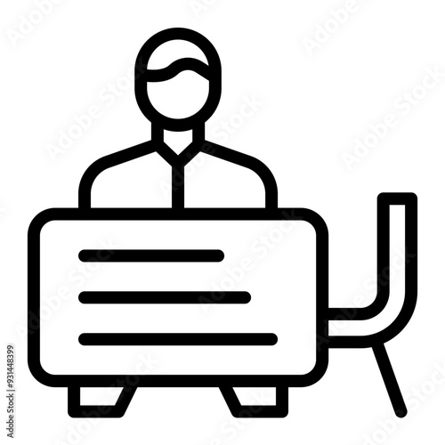 Consultant Vector Line Icon